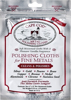 Polishing cloths by Cape Cod in resealable foil pouch