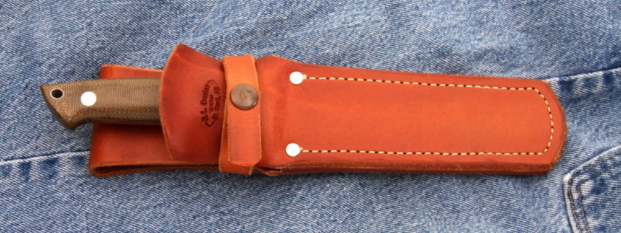 Knife Sheaths 7 in. belt sheath with snaps B-60 - Kentucky Leather