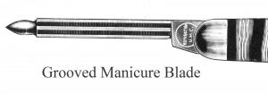 Manicure Blade, Grooved