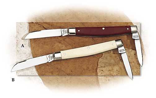 A. G. Russell White Synthetic Handle Kitchen Knives