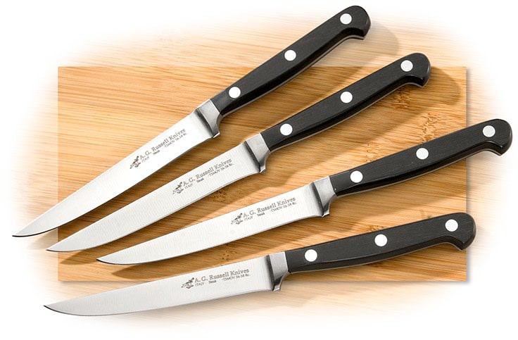A.G. Russell Forged Steak Knives Set of Four