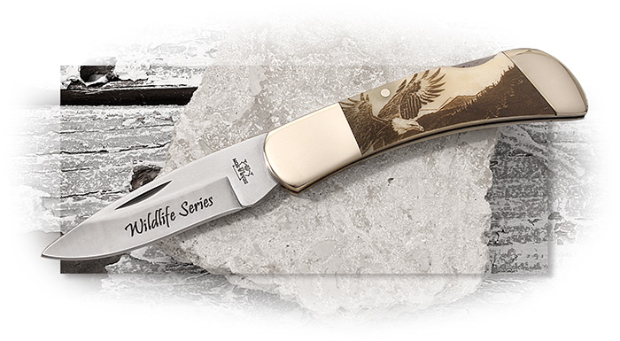 Bear and Son Eagle Lockback