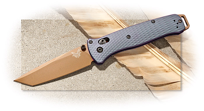Benchmade Bailout Grey Cerakote CPM-M4 Blade - Woodland Green Handle