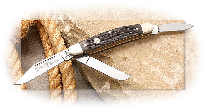 Boker Traditional Series 2.0 Medium Stockman Jigged Black Bone