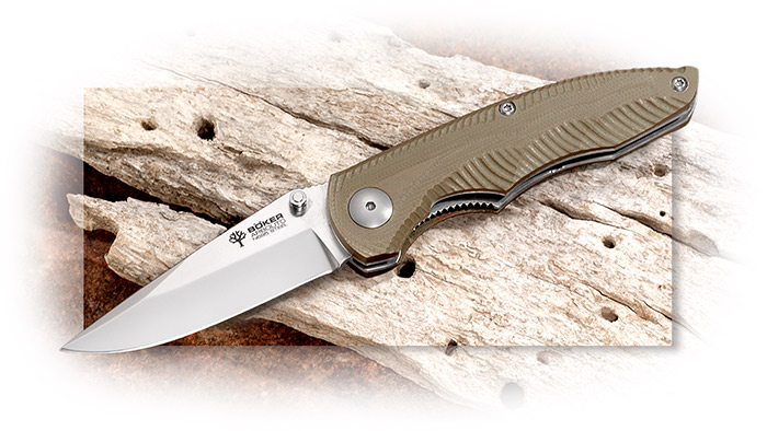 Boker Arbolito Gemini folding liner style lock w/ Guayacan or Green G-10 - A.G. RUSSELL EXCLUSIVE
