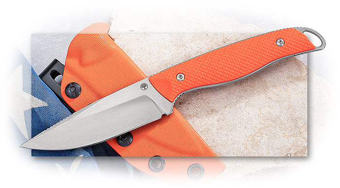 BOKER - BACK COUNTRY - USA MADE - ORANGE G10 HANDLE - CPM MAGNACUT BLADE STEEL - DROP POINT