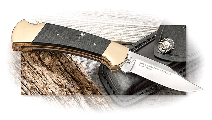 BUCK - 2022 LEGACY 112 RANGER VINTAGE TRIBUTE - BLACK MICARTA SQUARE BRASS BOLSTERS - LIMITED TO 1k