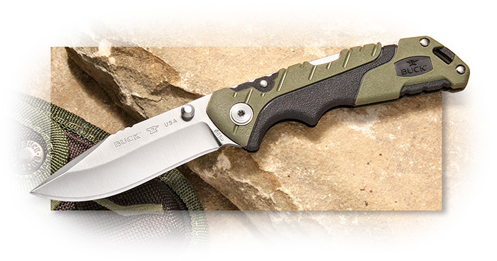 BUCK - FOLDING PURSUIT - SMALL - DROP POINT BLADE - 420HC BLADE STEEL