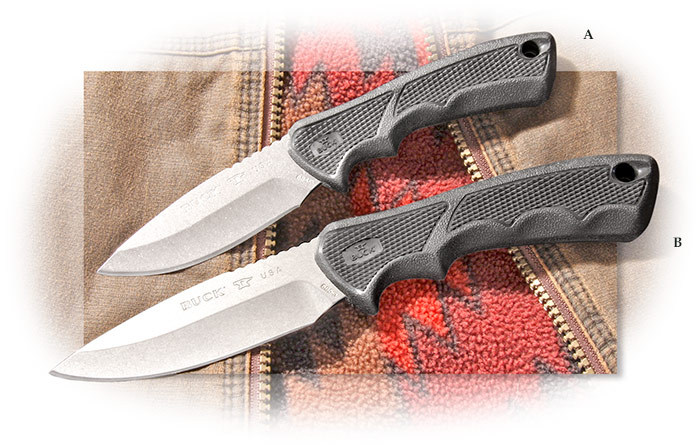 Buck BuckLite Max II – Drop Point fixed full tang hunting knives with black handles