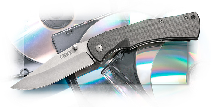 CRKT - XAN - OUTBURST SPRING ASSISTED - CARBON FIBER STAINLESS STEEL HANDLE - FRAME LOCK