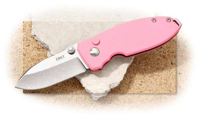 CRKT Squid Pink G-10 Button Lock