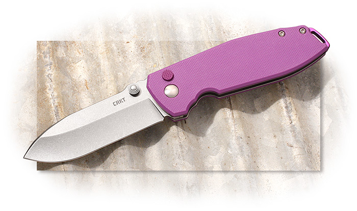 CRKT Squid XM Button Lock Purple G10