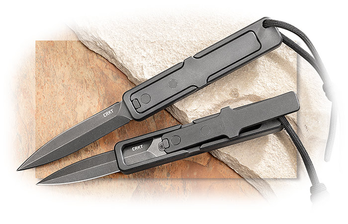 CRKT - GRAVITIC FLIP - BLACK GRN HANDLE - BLACK STONEWASHED 5CR13MOV BLADE - MANUAL OTF SLIDE LOCK