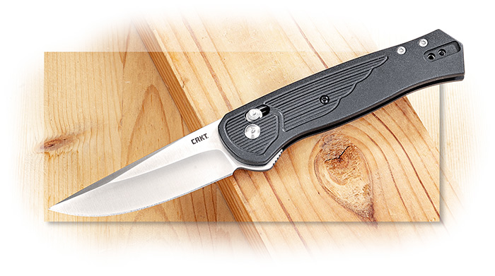 CRKT - SERO - BLACK GRN HANDLE - CROSSBAR LOCK - S35VN SATIN BLADE - RICHARD ROGERS DESIGN