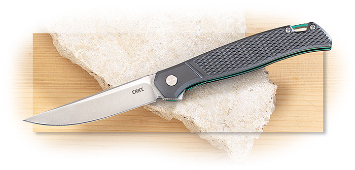 CRKT - SCAR - GRAY ALUMINUM HANDLE - SATIN FINISHED D2 BLADE STEEL - BLADE FLIPPER