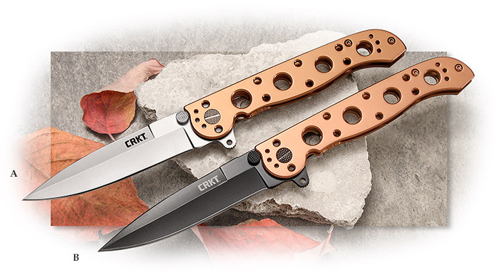 COLUMBIA RIVER - M16 SPEARPOINT - STAINLESS STEEL BRONZE COATED - Flipper Blade Framelock PLAIN EDGE