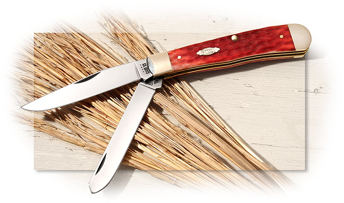 Case Trapper with Pocket Clip – Red Bone