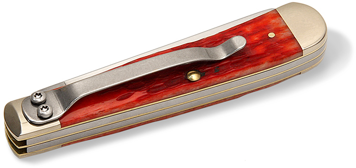 Case Trapper with Pocket Clip – Red Bone