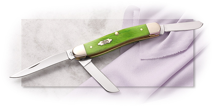 Case & Sons Lime Green Bone Medium Stockman