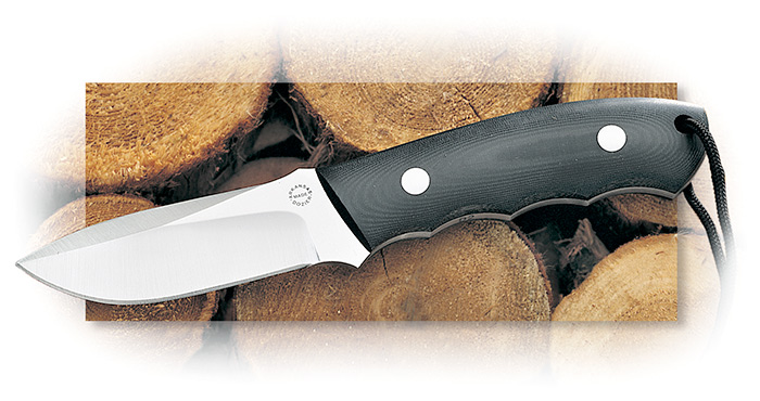 Dozier Professional Skinner - handmade knife in D2 clip point skinner, horizontal kydex sheath