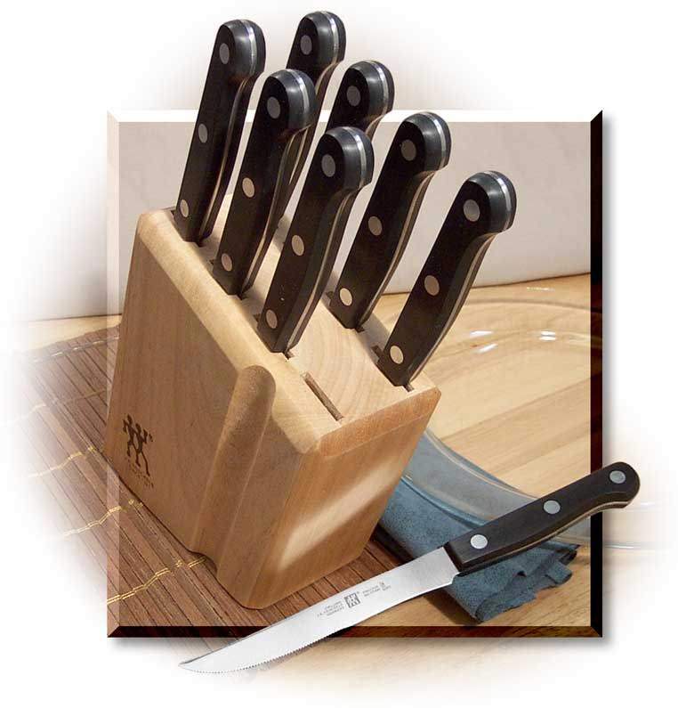 A.G. Russell Knife Block and Cutting Board