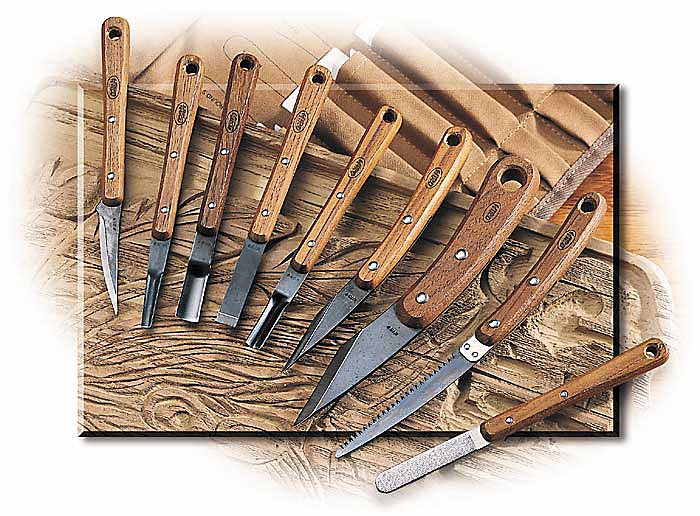 カービングナイフHIRO WOOD CARVING KNIFE 9pcs SET - その他