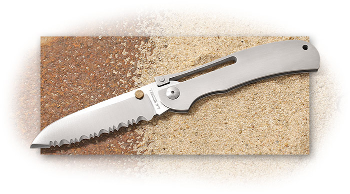 AG RUSSELL PARAMEDIC ONE HAND KNIFE (SERRATED BLADE)