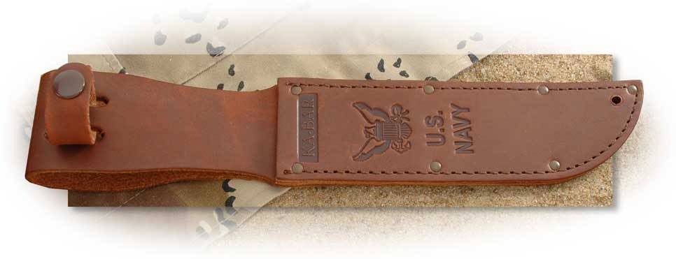 Ka-Bar Brown Leather Sheath - U. S. Navy