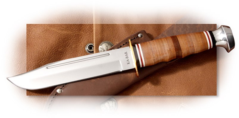 Ka-Bar Bowie Stacked Leather Handle 2-1236-9 1236