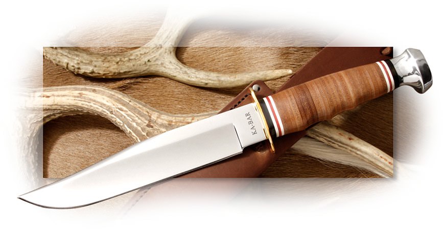 Ka-Bar® Bowie With Stacked Leather Handle
