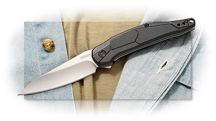 KERSHAW - LIGHTYEAR - BLACK GLASS FILLED NYLON HANDLE - ASSISTED OPENING BLADE FLIPPER