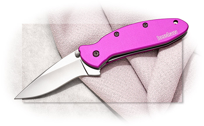 Kershaw Scallion Purple Spring Assisted folding knife 