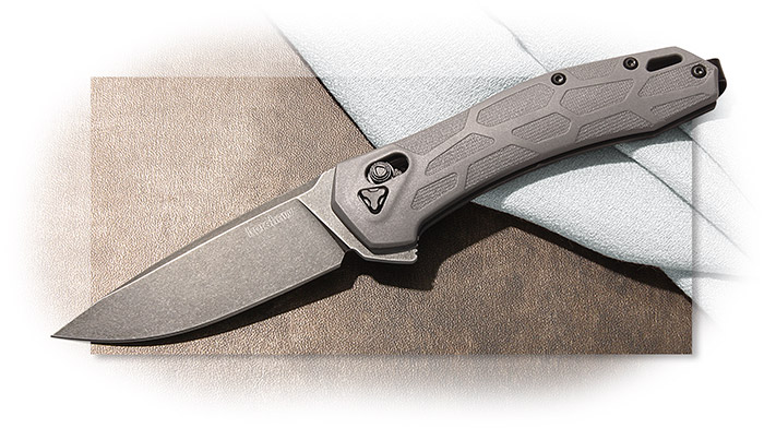 KERSHAW - CAVLENT - FOLDER - D2 BLACK OXIDE BLACKWASH FINISH BLADE - GLASS FILLED NYLON HANDLE