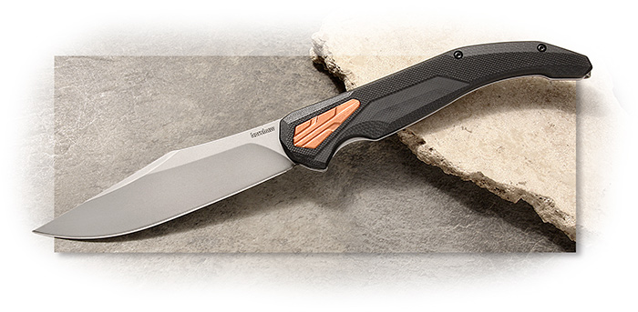 KERSHAW - STRATA - BLACK G-10 FRONT / STAINLESS STEEL HANDLE BACK - COPPER ANODIZED TUBE SPACERS