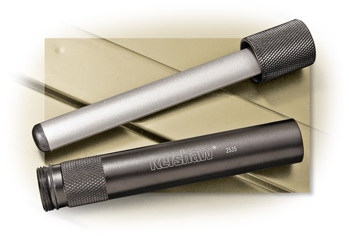  Kershaw 9 Ultra-Tek Sharpener, 600-Grit Diamond-Coated Oval  Shaft, Portable Blade Sharpener Tool for Knife : Sports & Outdoors