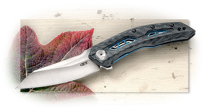 KERSHAW - ZERO TOLERANCE - 0762 - CARBON FIBER HANDLE - BLUE ANODIZED SUB-FRAME LOCK AND POCKET CLIP