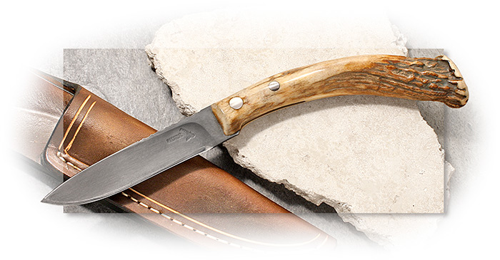 Keith Murr Slim Drop Point Hunter with Whitetail Crown