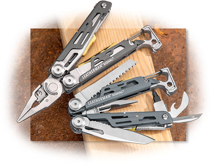 LEATHERMAN - SIGNAL MULTI-TOOL - GRAY - CERAKOTE COLOR FINISH - 19 TOOLS - POCKET CLIP