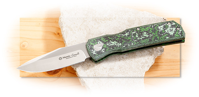 MASERIN - 502 POWER - MAGNACUT BLADE STEEL - JUNGLE WEAR FATCARBON HANDLE - DESIGNED SERGIO CONSOLI