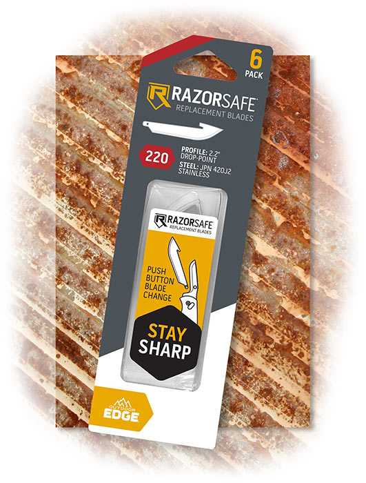 Outdoor Edge RazorSafe Stainless Steel Utility Razor Blade(6-Pack) in the  Replacement Utility Blades department at