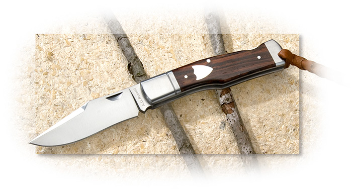 A G RUSSELL - GUNSTOCK LOCKBACK WITH COCOBOLO HANDLE