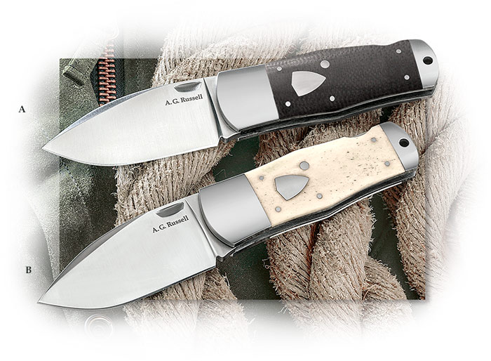 AGR 4 INCH SUNFISH LOCK BACK - 3 1/8" DROP POINT - BLACK G10 HANDLE