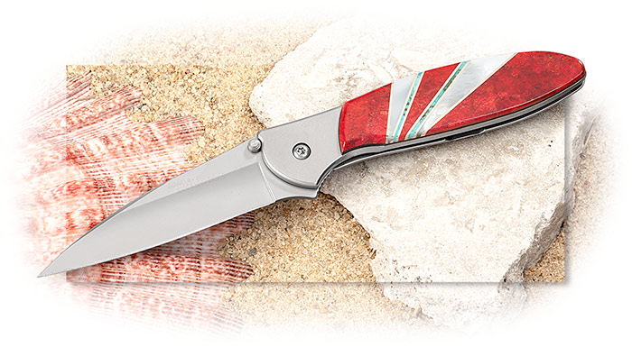 Kershaw Leek with Red Coral & MOP