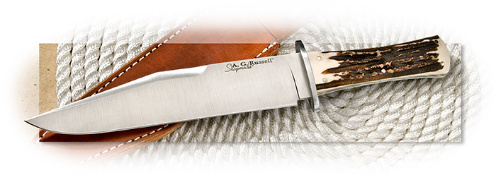 A.G. Russell California Bowie with Premium India Stag Scales