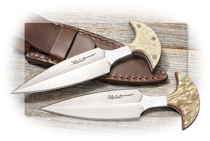 A.G. Russell Push Dagger with Musk Ox