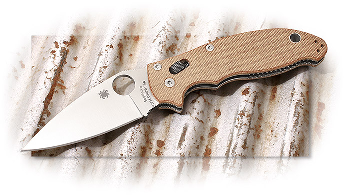 Spyderco Manix 2 Brown Canvas Micarta