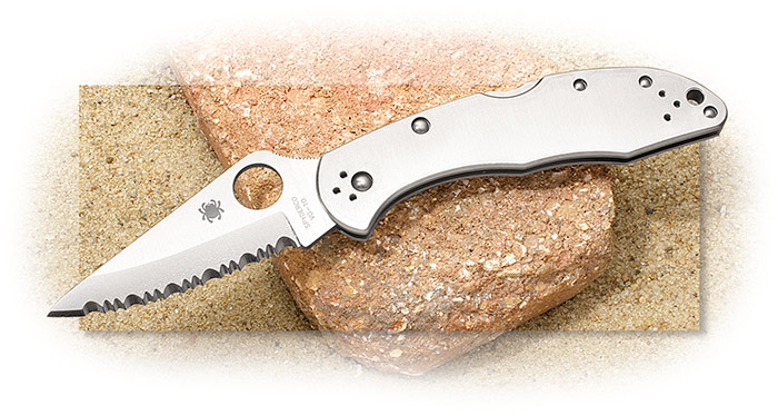 Spyderco Delica Stainless Handle - Spyderedge