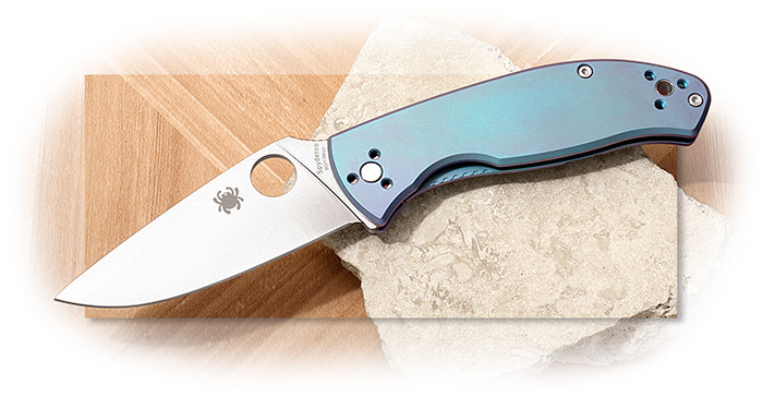 Spyderco Tenacious R.I. L. Blue Titanium