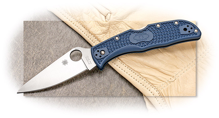 SPYDERCO - ENDELA LIGHTWEIGHT - COBALT BLUE FRN HANDLE SCALES - CPM- SPY27 BLADE STEEL - SATIN