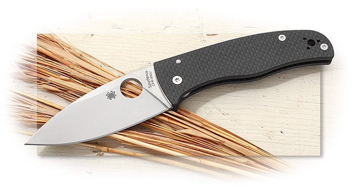 SPYDERCO - BODACIOUS - SPRINT RUN - CARBON FIBER HANDLE - CPM S90V PLAIN EDGE SATIN FINISHED BLADE